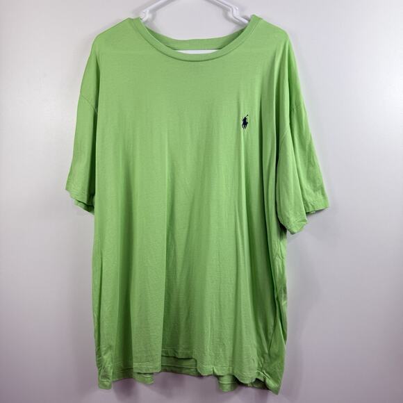 Vintage Polo Ralph Lauren Green T Shirt Mens XXL Short Sleeved Crew Neck - Picture 11 of 11